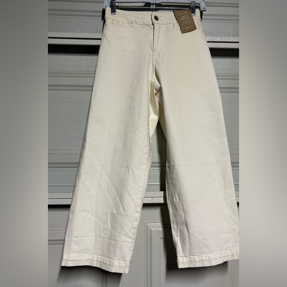 Madewell Curvy  Wide Leg Jeans in Off whit